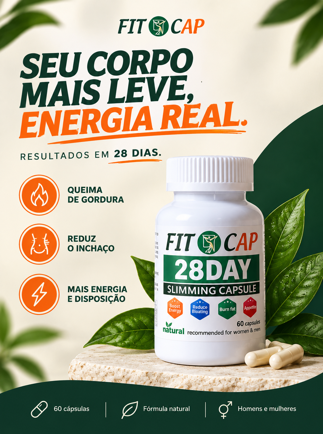 FitCap™ 28 - Fórmula 100% Natural
